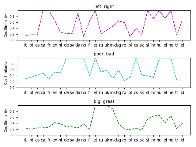 Semantic Drift in Multilingual image