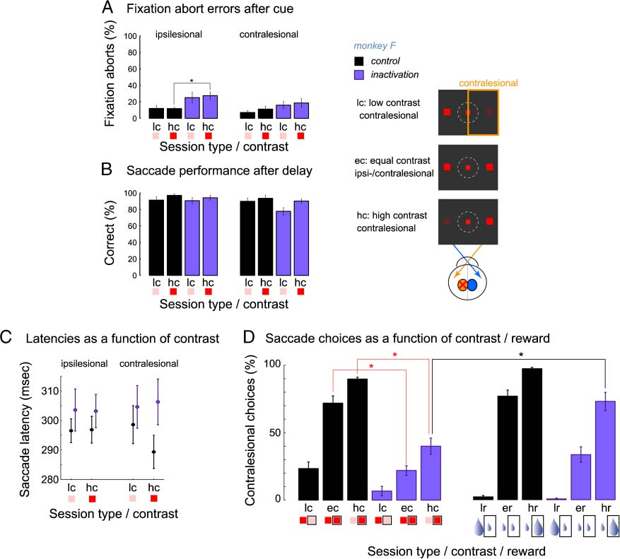 Effects of Pulvinar Inactivation on Spatial Decision-making image