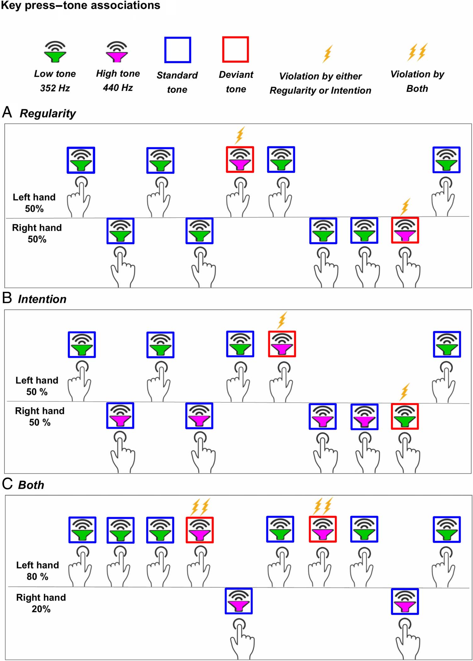 Action Intention-based and Stimulus Regularity-based image