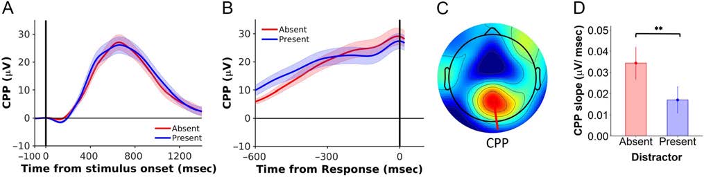 Distractors Selectively Modulate Electrophysiological image