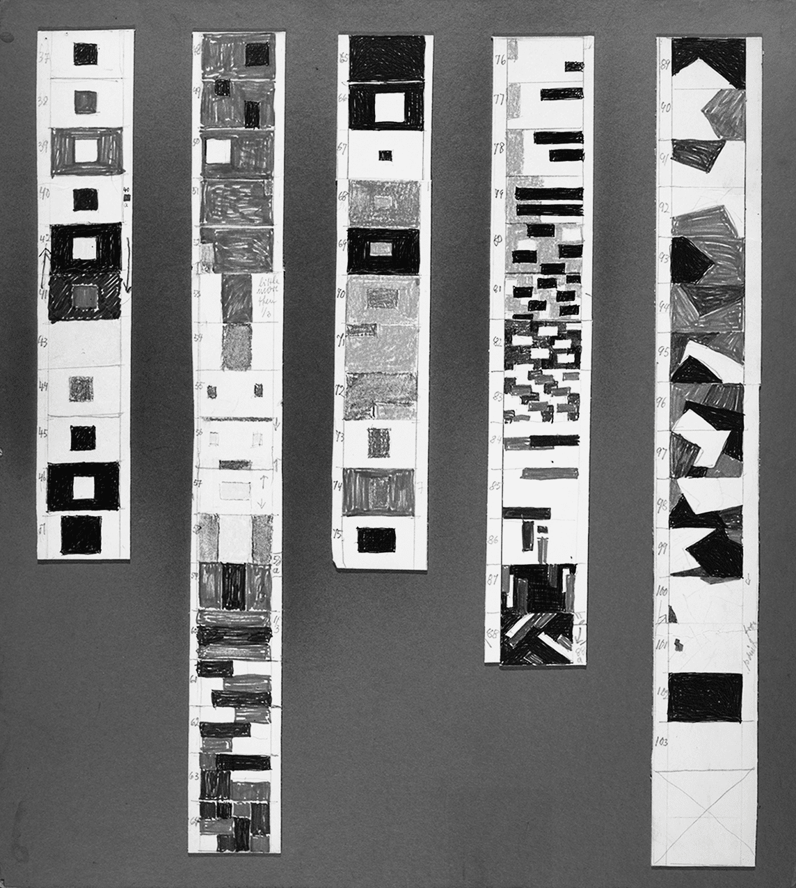 16-mm film strips from Hans Richter’s unfin- image