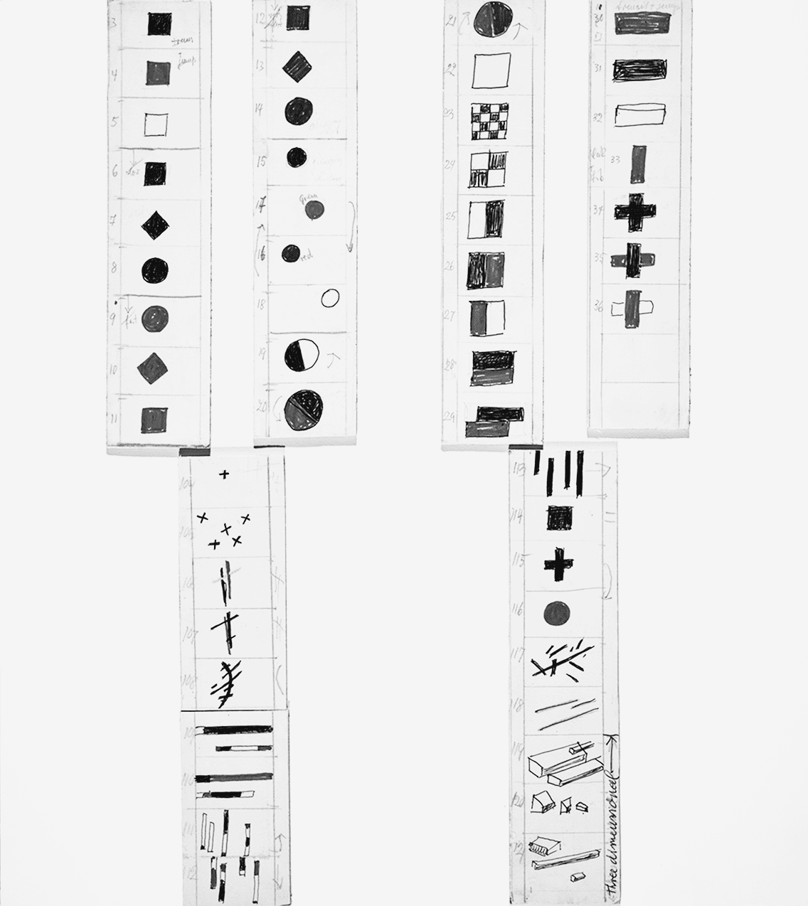 16-mm film strips from Hans Richter’s unfin- image